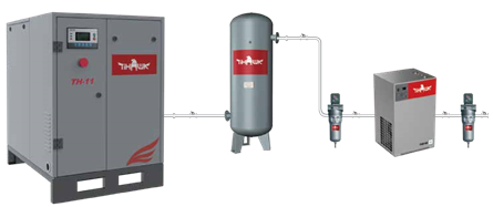 熔噴布機用空壓機安裝流程圖 熔噴布機用空壓機安裝流程圖